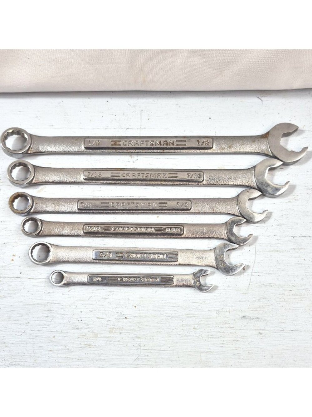 Vintage Craftsman Forged USA Combination Wrench Lot of 6 1/4 5/16 3/8 1/2